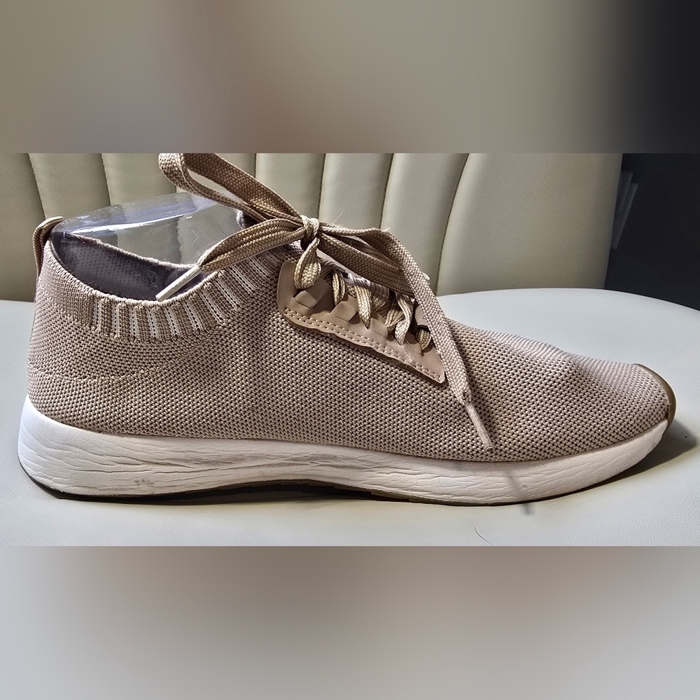 Nautica Shoes Womens 9 Zyla Knitted Low Top Lace Up Sneakers Beige Mesh Fabric - Picture 11 of 13